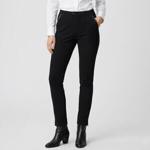 Rag & Bone Black Alpine Lamb Leather Trim Ankle Dress Trousers Size 6